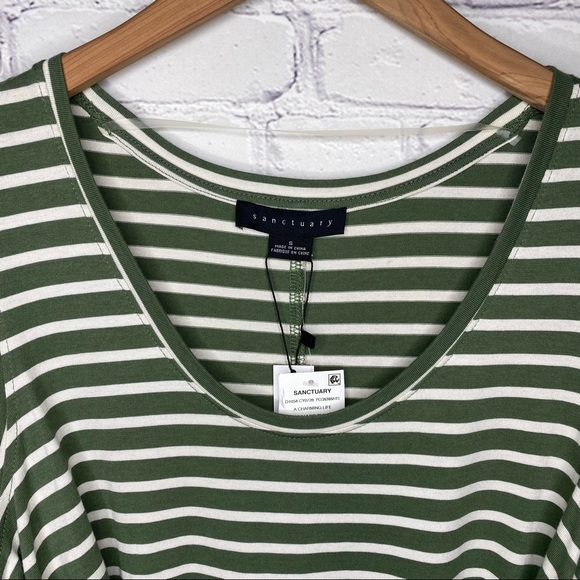 Sanctuary Ruby Stripe Tie Waist Cotton Blend T-Shirt Dress - Picture 4 of 8